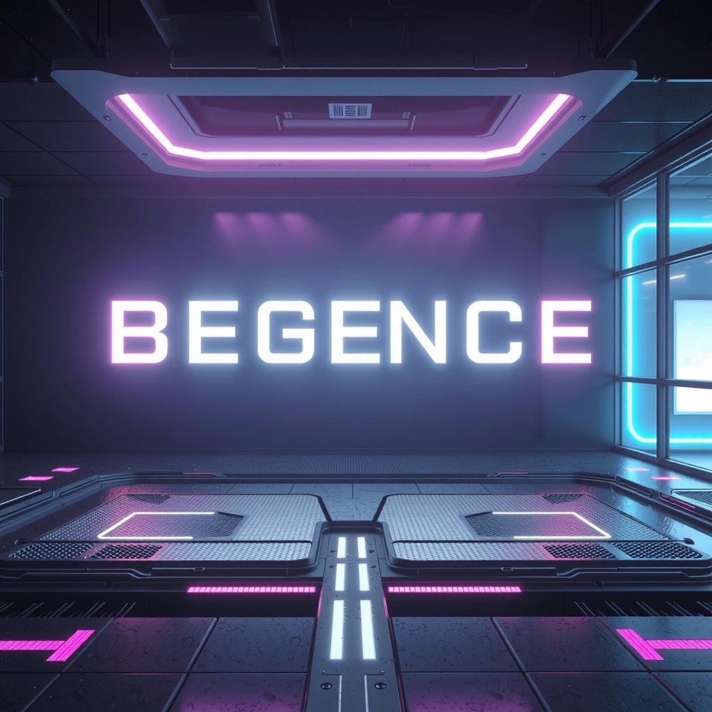 Abstract cyberpunk visuals