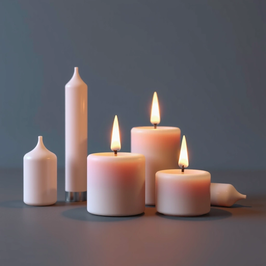 Organic candle shapes